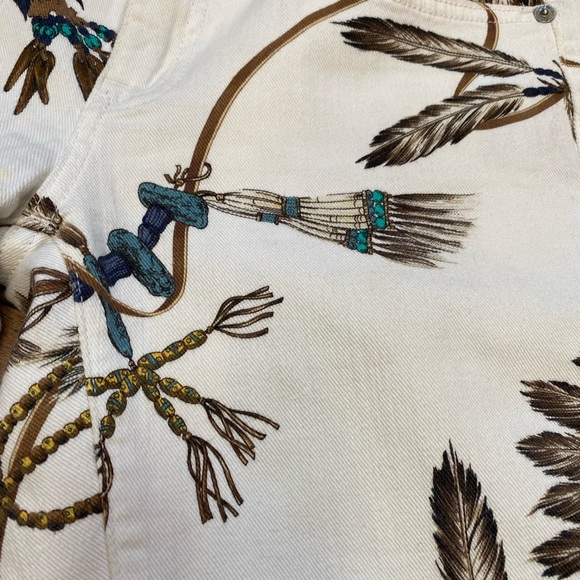 Ralph Lauren Rare Blue Label Native American Indian White Jeans - Sz 27 - Picture 9 of 10